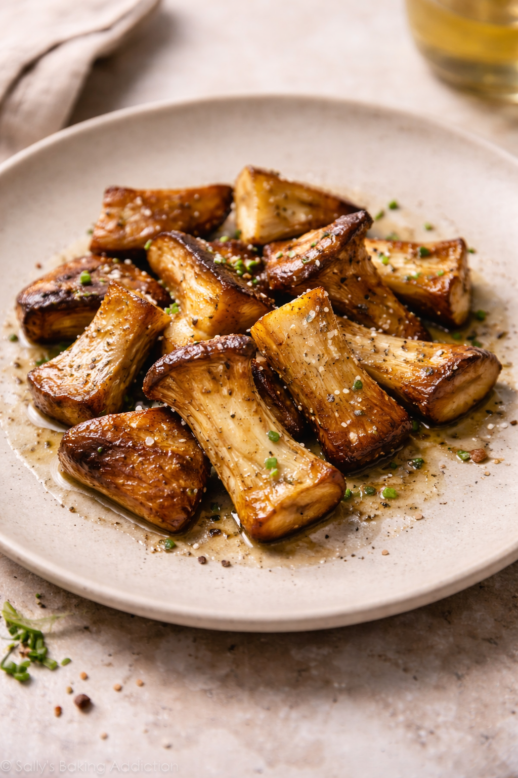 Pleurotes du panicaut poêlés